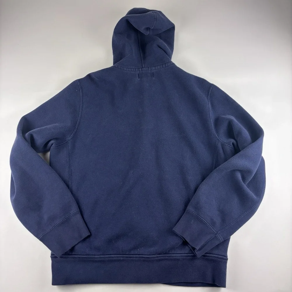 Polo Ralph Lauren VTG Thick Zip-Up Hoodie Mens Large Jacket Sweater Navy Blue
